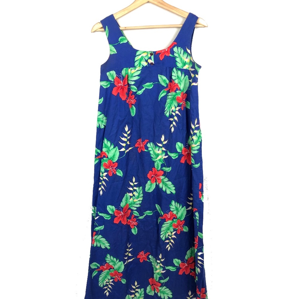 Vintage Hilo Hattie Aloha Tank Maxi Dress